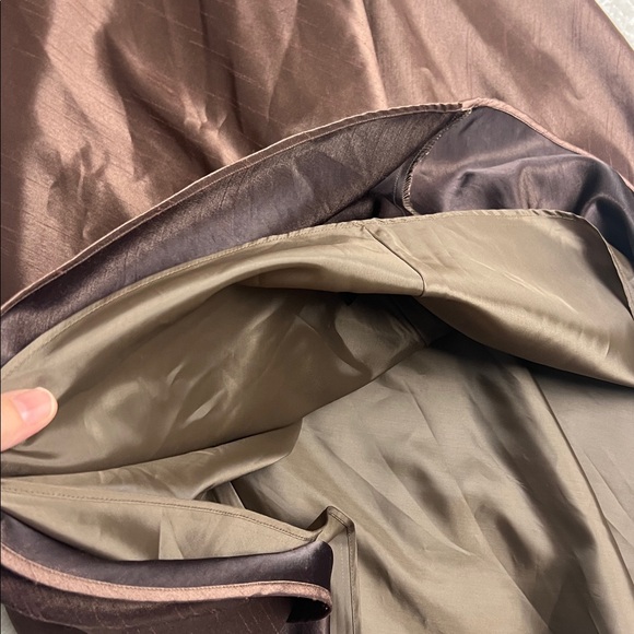 Jessica Howard brown floor-length evening dress shoulder straps flare skirt 14 - Picture 6 of 15